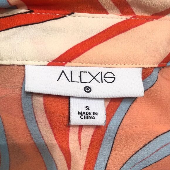 Alexis for Target Size S Mixed Floral Long Sleeve Belt Retro Maxi Shirt Dress - Picture 4 of 7